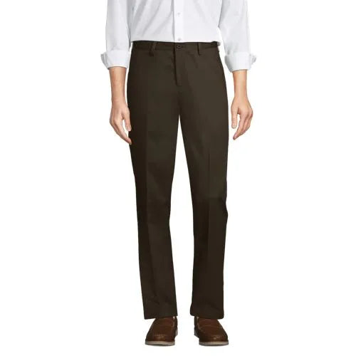 Men's No Iron Traditional Fit Plain Front Chino Pant