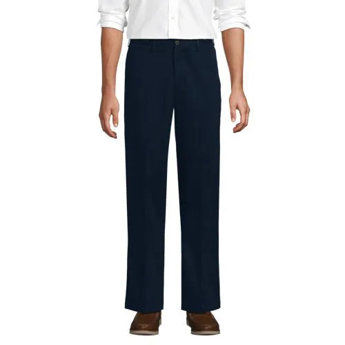Men's No Iron Traditional Fit Plain Front Chino Pant