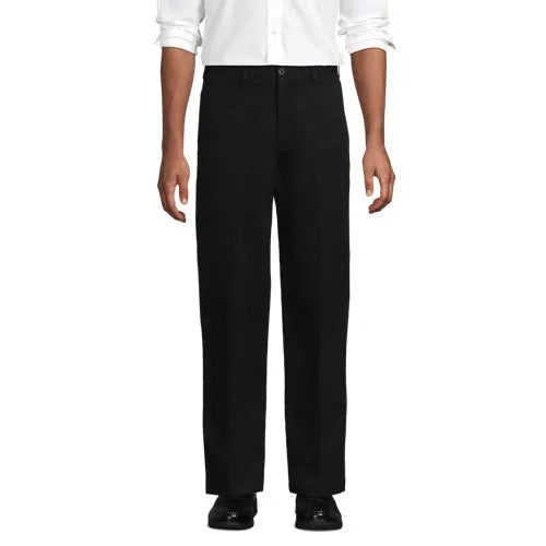 Men's No Iron Traditional Fit Plain Front Chino Pant