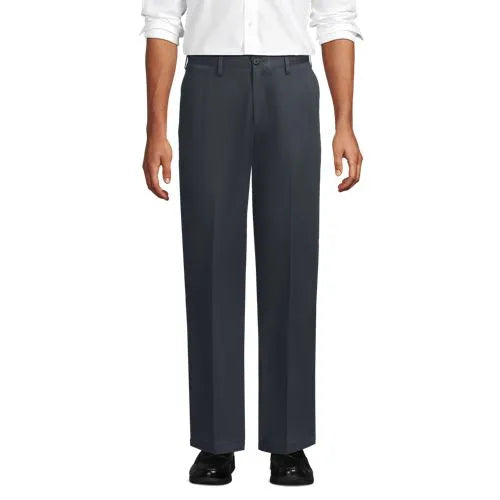 Men's No Iron Traditional Fit Plain Front Chino Pant