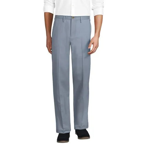 Men's No Iron Traditional Fit Plain Front Chino Pant