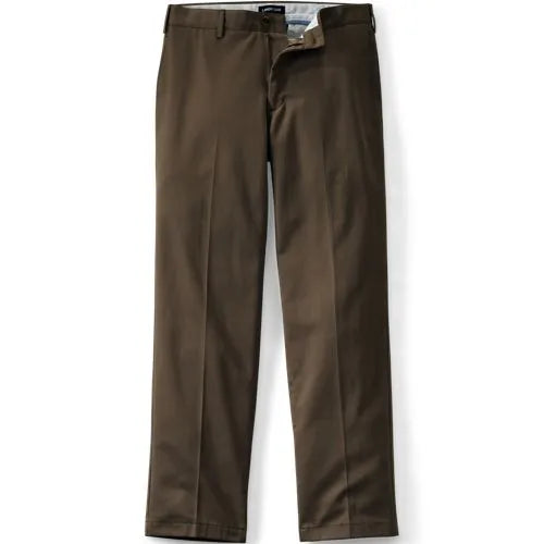 Men's No Iron Traditional Fit Plain Front Chino Pant