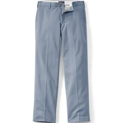 Men's No Iron Traditional Fit Plain Front Chino Pant