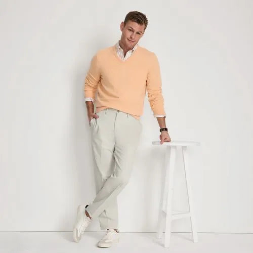Men's No Iron Traditional Fit Plain Front Chino Pant