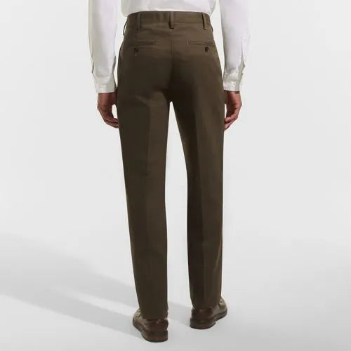 Men's No Iron Traditional Fit Plain Front Chino Pant