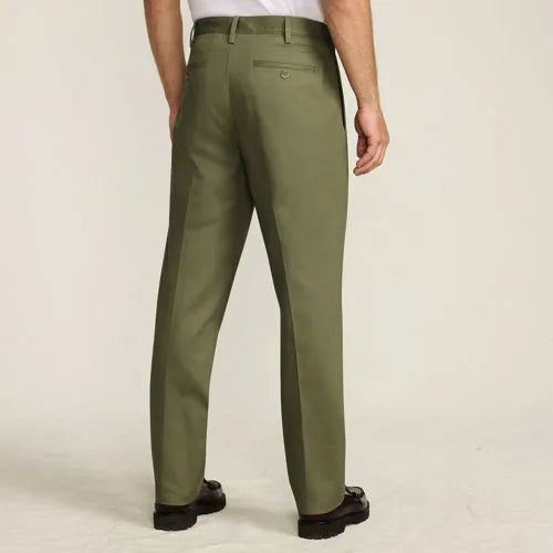 Men's No Iron Traditional Fit Plain Front Chino Pant