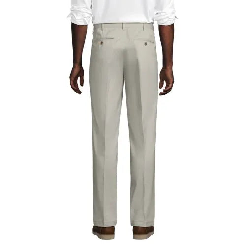 Men's No Iron Traditional Fit Pleated Front Chino Pant