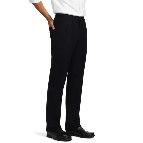 Men's No Iron Traditional Fit Pleated Front Chino Pant