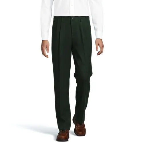 Men's No Iron Traditional Fit Pleated Front Chino Pant