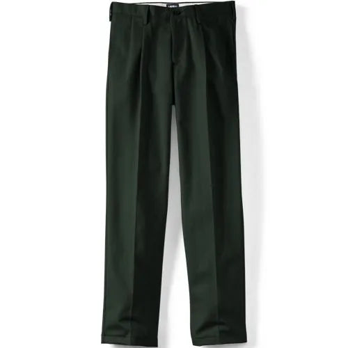 Men's No Iron Traditional Fit Pleated Front Chino Pant