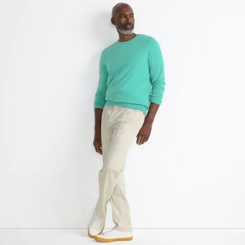 Men's No Iron Traditional Fit Pleated Front Chino Pant