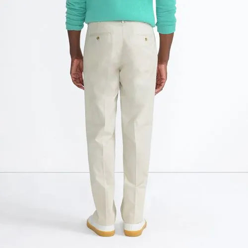 Men's No Iron Traditional Fit Pleated Front Chino Pant