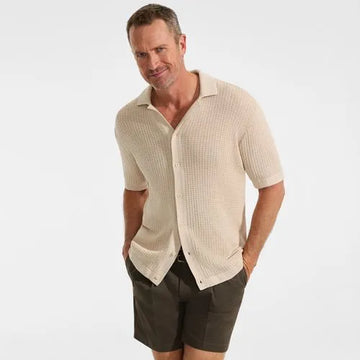 Men's No Iron 6" Comfort Waist Pleated Front Chino Short