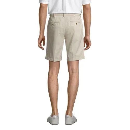 Men's No Iron 9" Comfort Waist Plain Front Chino Short