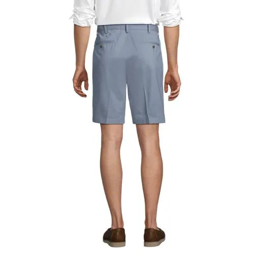 Men's No Iron 9" Comfort Waist Plain Front Chino Short