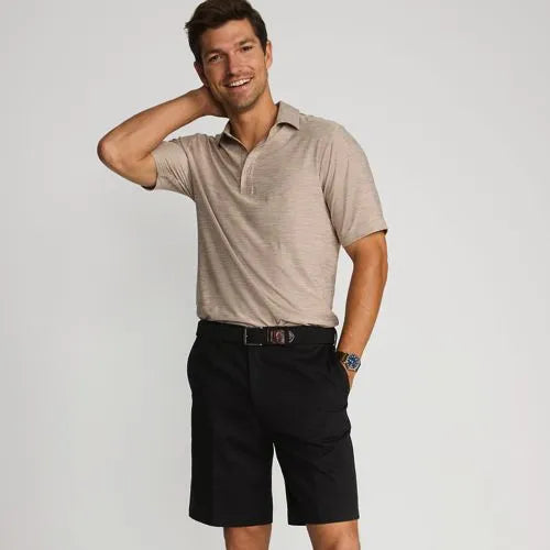 Men's No Iron 9" Comfort Waist Plain Front Chino Short
