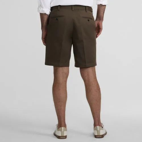Men's No Iron 9" Comfort Waist Plain Front Chino Short