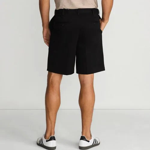 Men's No Iron 9" Comfort Waist Plain Front Chino Short