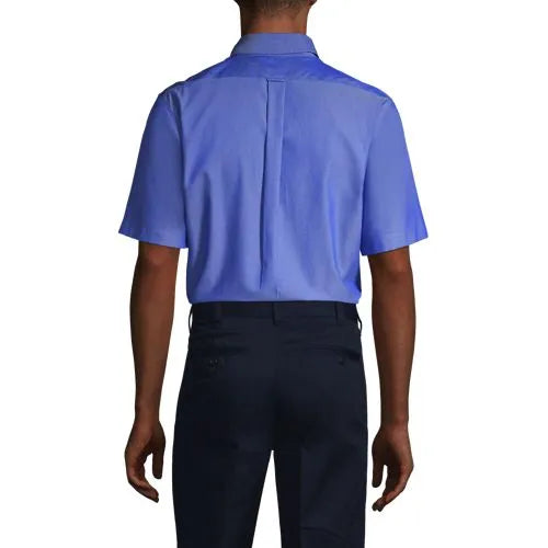 Men's Short Sleeve No Iron Pinpoint Dress Shirt