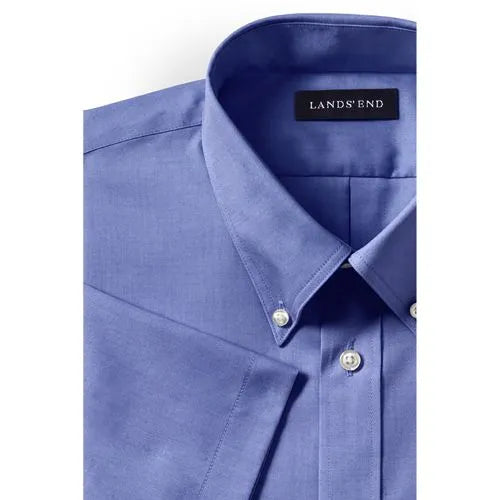 Boys Short Sleeve No Iron Pinpoint Dress Shirt