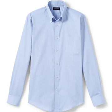 Men's Long Sleeve No Iron Pinpoint Dress Shirt