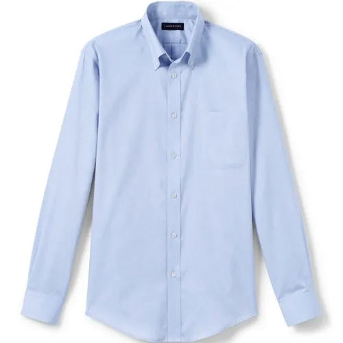 Men's Long Sleeve No Iron Pinpoint Dress Shirt