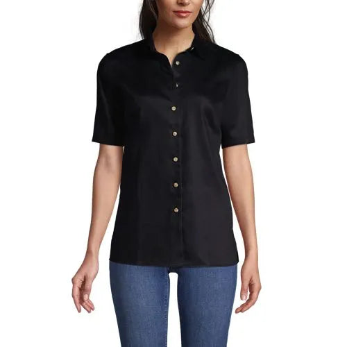 School Uniform Women's Short Sleeve Performance Twill Shirt