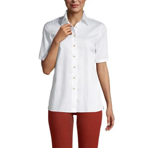 School Uniform Women's Short Sleeve Performance Twill Shirt