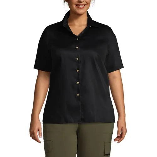 School Uniform Women's Short Sleeve Performance Twill Shirt