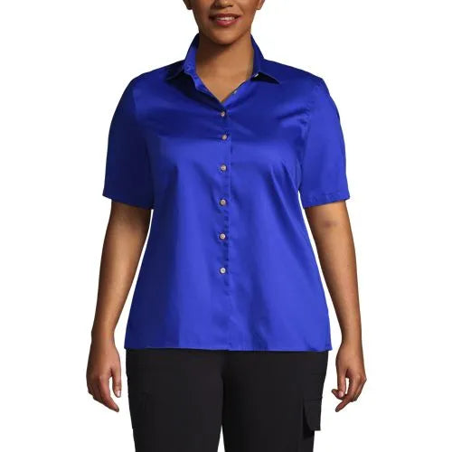 School Uniform Women's Short Sleeve Performance Twill Shirt