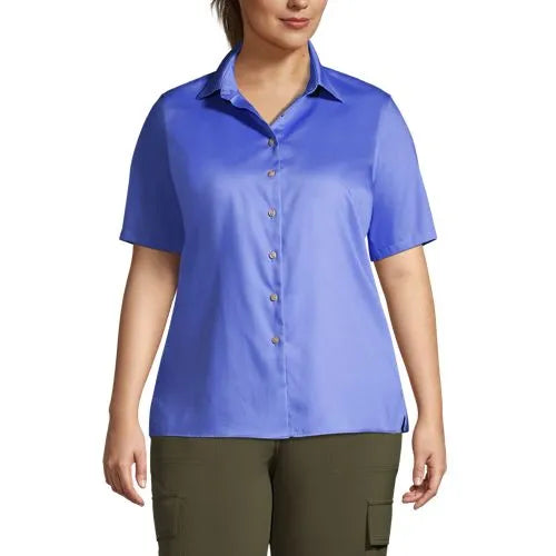 School Uniform Women's Short Sleeve Performance Twill Shirt