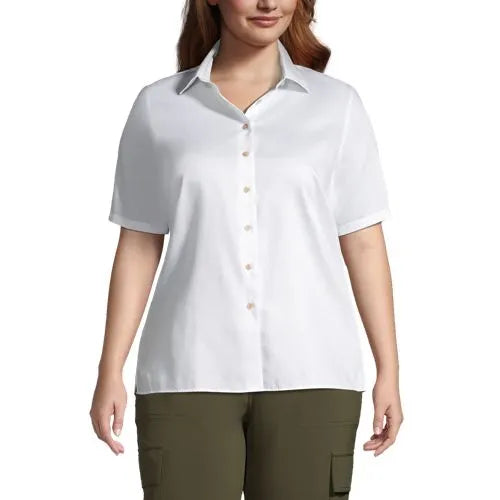 School Uniform Women's Short Sleeve Performance Twill Shirt