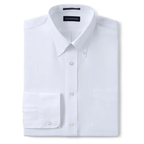 Men's Tailored Long Sleeve No Iron Buttondown Pinpoint Shirt