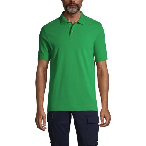 Men's Short Sleeve Basic Mesh Polo Shirt
