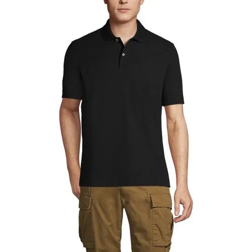 Men's Short Sleeve Basic Mesh Polo Shirt