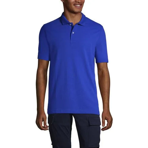 Men's Short Sleeve Basic Mesh Polo Shirt