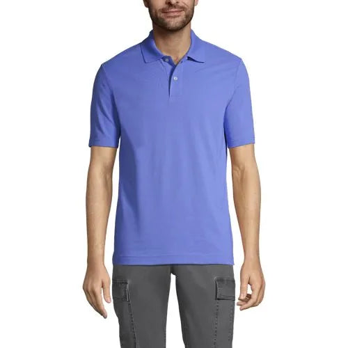 Men's Short Sleeve Basic Mesh Polo Shirt
