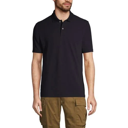 Men's Short Sleeve Basic Mesh Polo Shirt