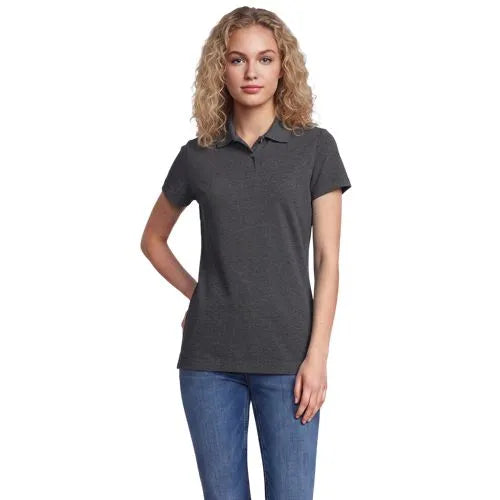 School Uniform Women's Short Sleeve Basic Mesh Polo Shirt