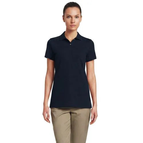School Uniform Women's Short Sleeve Basic Mesh Polo Shirt