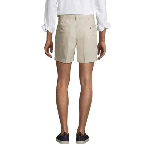 Men's No Iron 6" Plain Front Chino Short