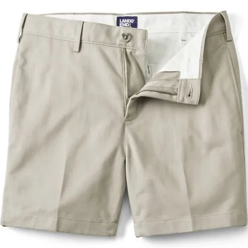 Men's No Iron 6" Plain Front Chino Short