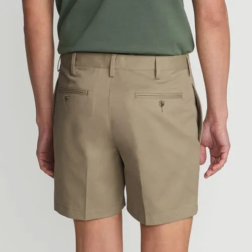 Men's No Iron 6" Plain Front Chino Short