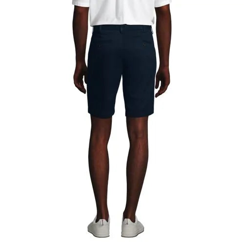 Men's No Iron 9" Plain Front Chino Short