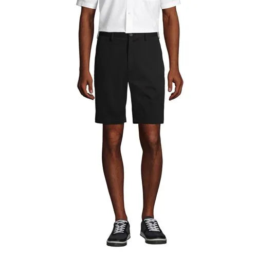 Men's No Iron 9" Plain Front Chino Short