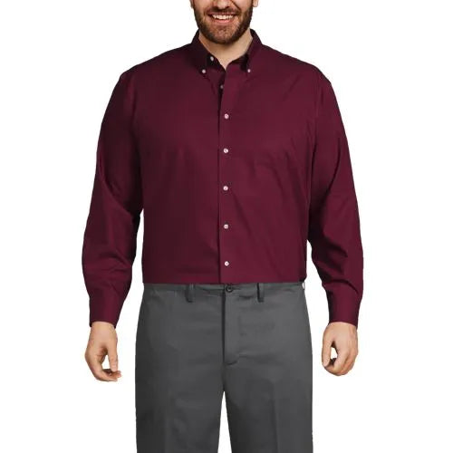 Men's Long Sleeve Buttondown No Iron Broadcloth Shirt