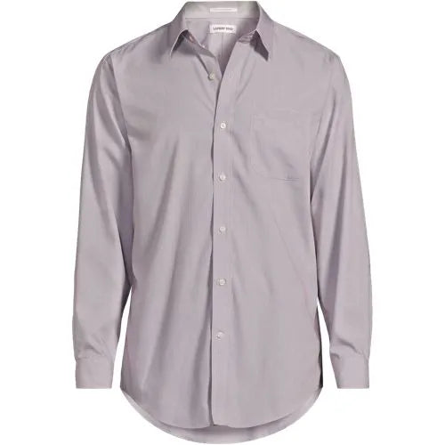 Men's Pattern No Iron Supima Pinpoint Straight Collar Dress Shirt