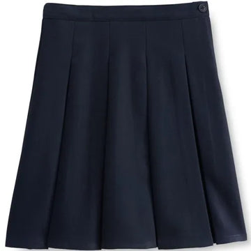 Juniors Solid Box Pleat Skirt Top of Knee