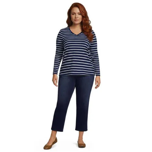 Supima Cotton Long Sleeve V-Neck T-Shirt