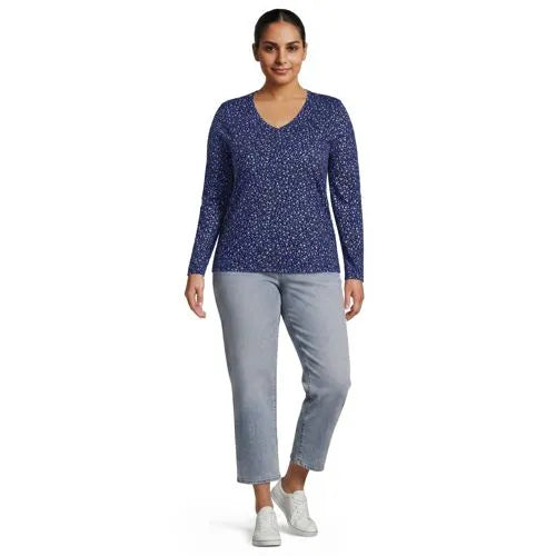 Supima Cotton Long Sleeve V-Neck T-Shirt
